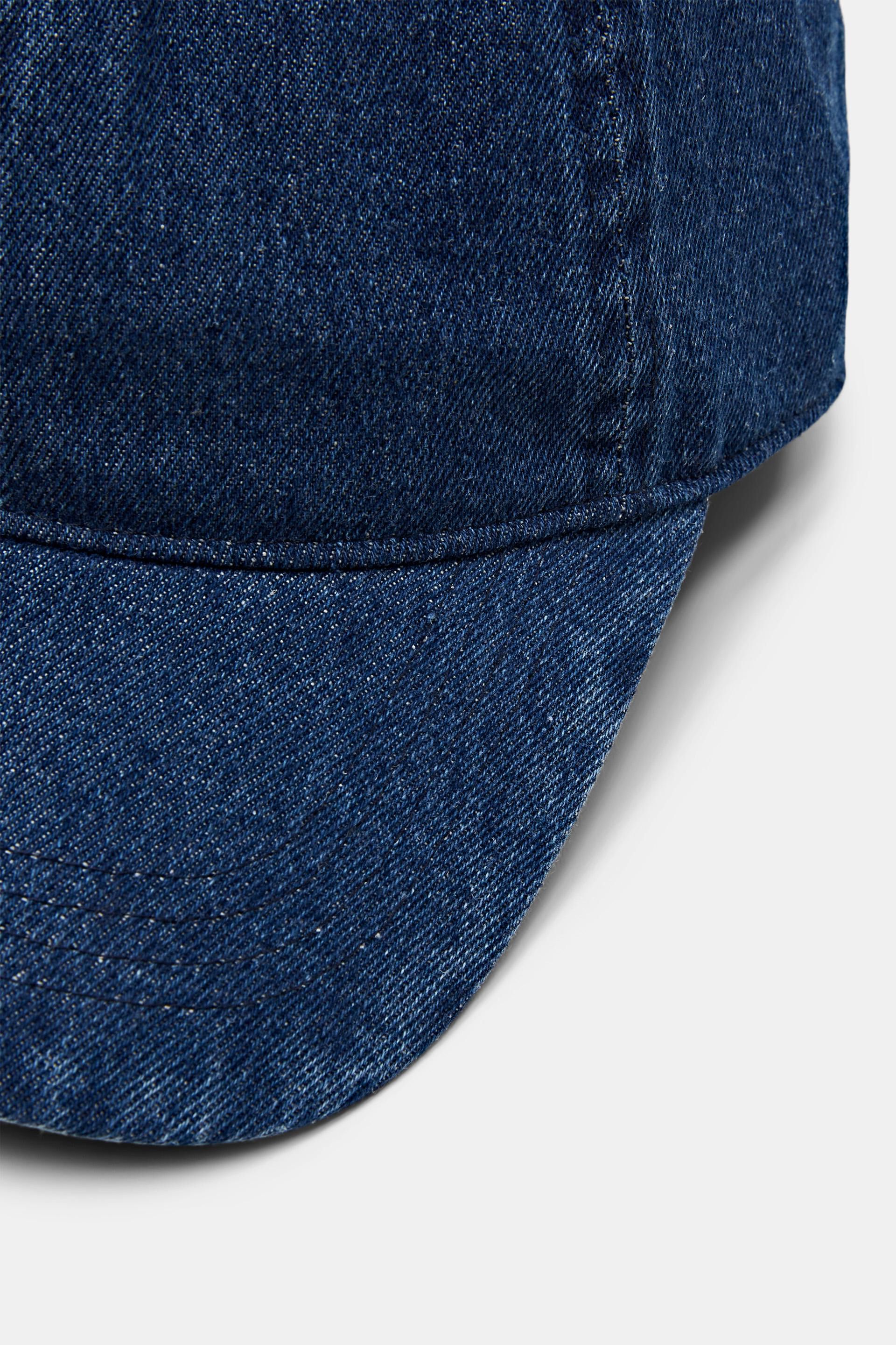 Casquette à visière en denim délavé