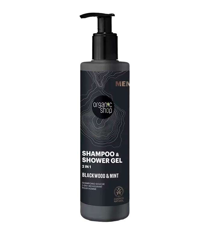 Organic Shop - Champô e gel de banho 2 em 1 para homem - Casca de carvalho e menta