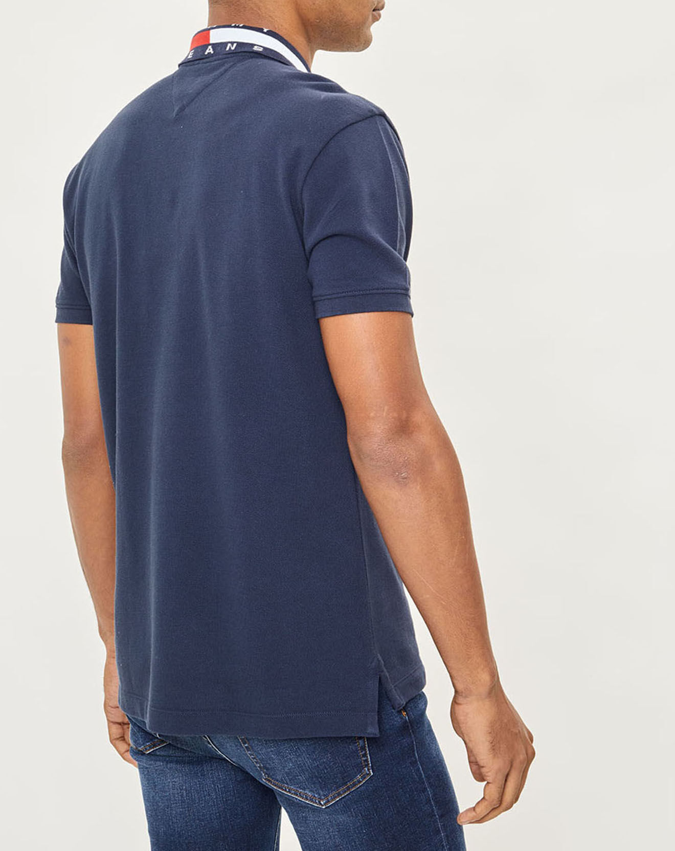Tommy Jeans Polo Flag bleu marine