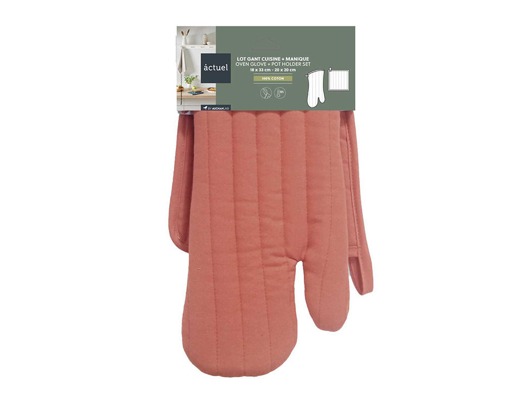 CONJUNTO LUVA PEGA ACTUEL APRICOT