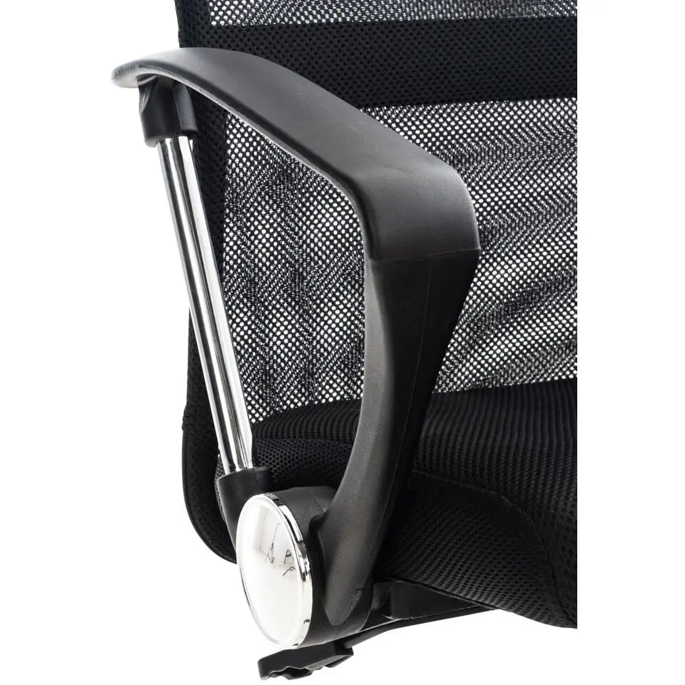 CLP Bureaustoel Washington chroom Frame - Kunstleer - zwart