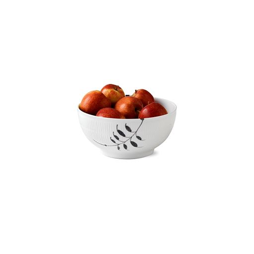 Royal Copenhagen Sort Mega Riflet Skål, Ø24 cm