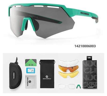 Lunettes de cyclisme anti-vent de protection avec 4 lentilles - blanc