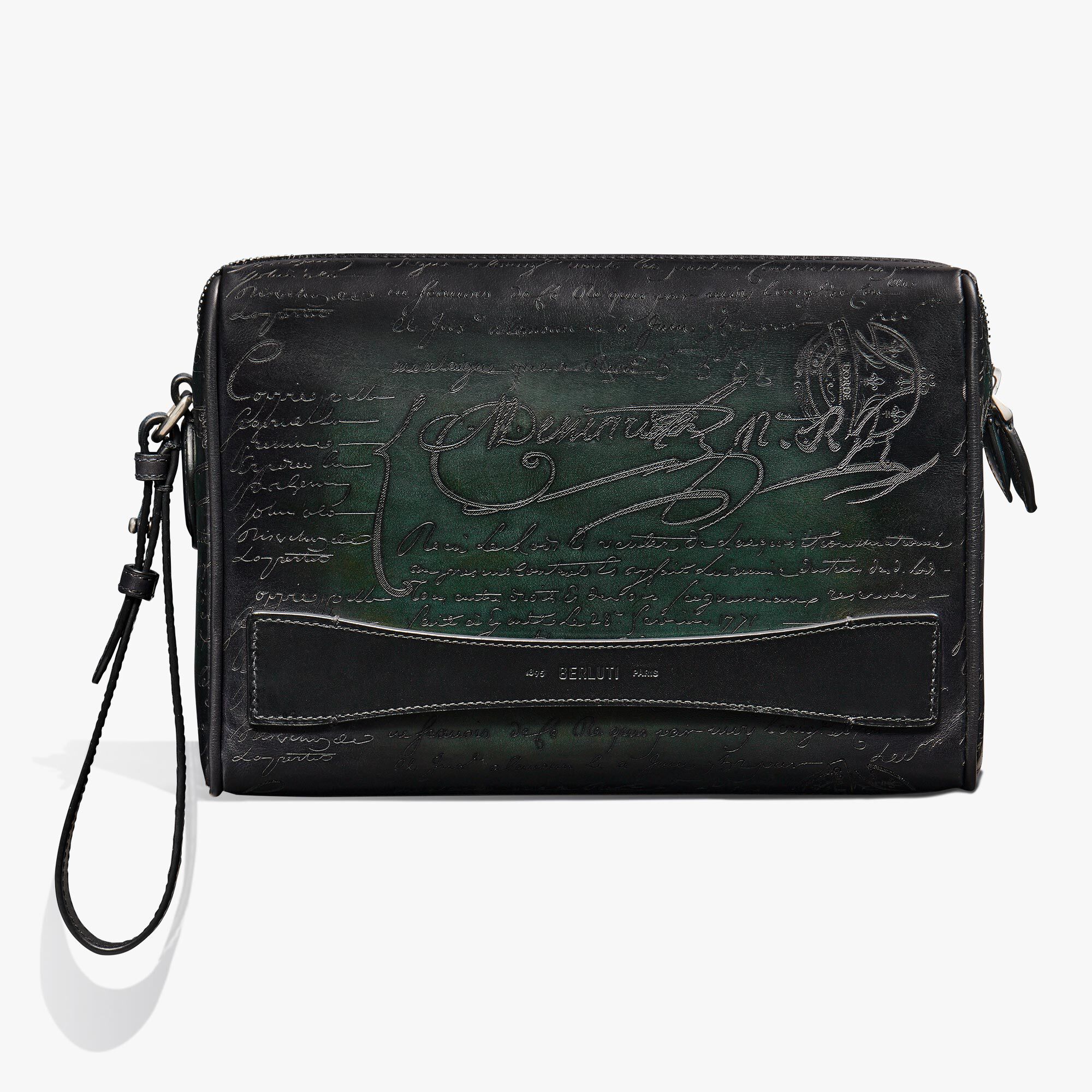 Pochette Zippee Rosewood En Cuir Scritto