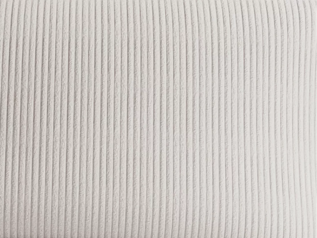 Canapé d'angle droit en velours côtelé beige AMELIA