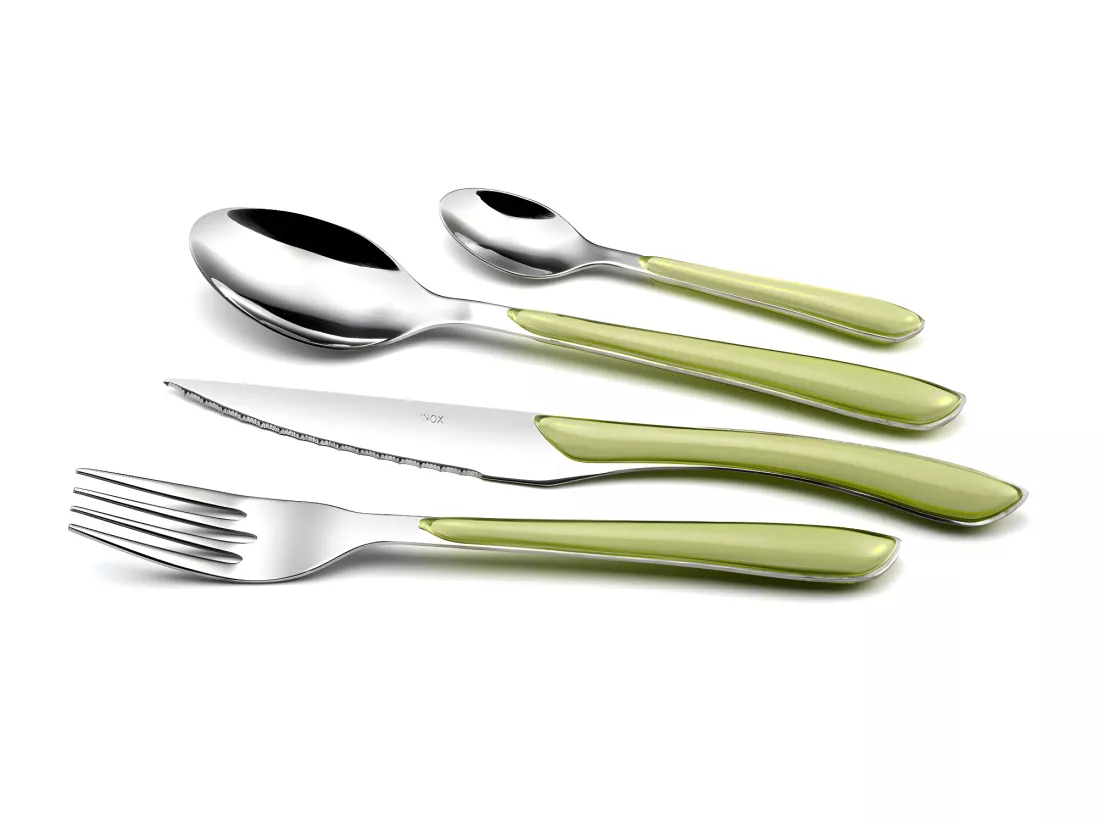 Eclat Pastel Vert - Ménagère 24 pièces