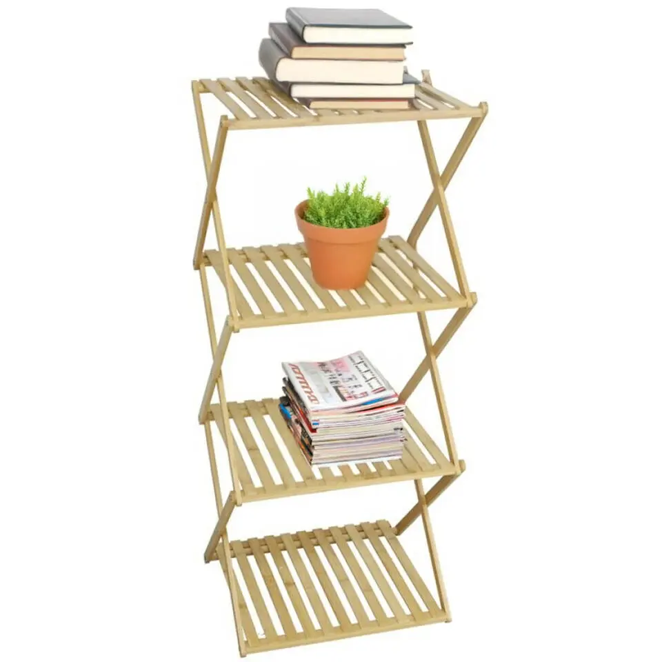 Gerimport Badkamer/keuken rek/organizer - bamboe - opvouwbaar