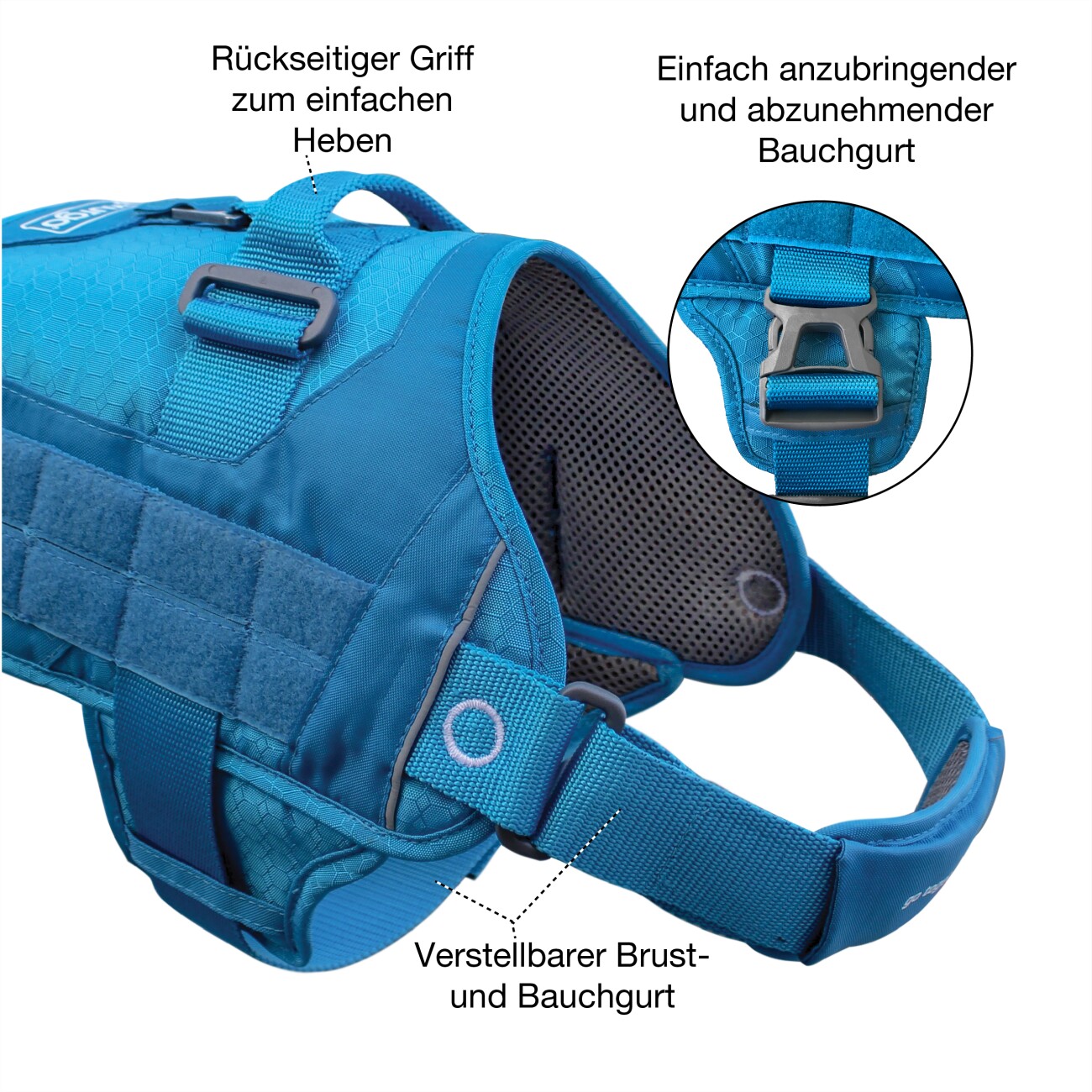 Kurgo RSG Townie Hundegeschirr blau S
