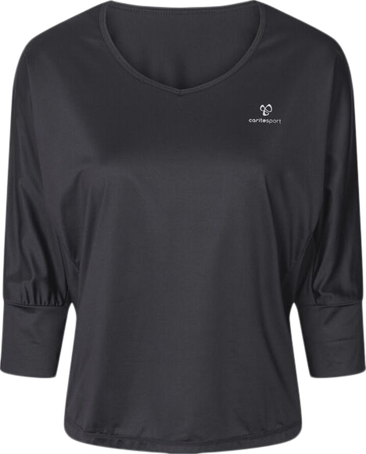 Carite Heidi trænings T-shirt m. 3/4 ærmer Sort