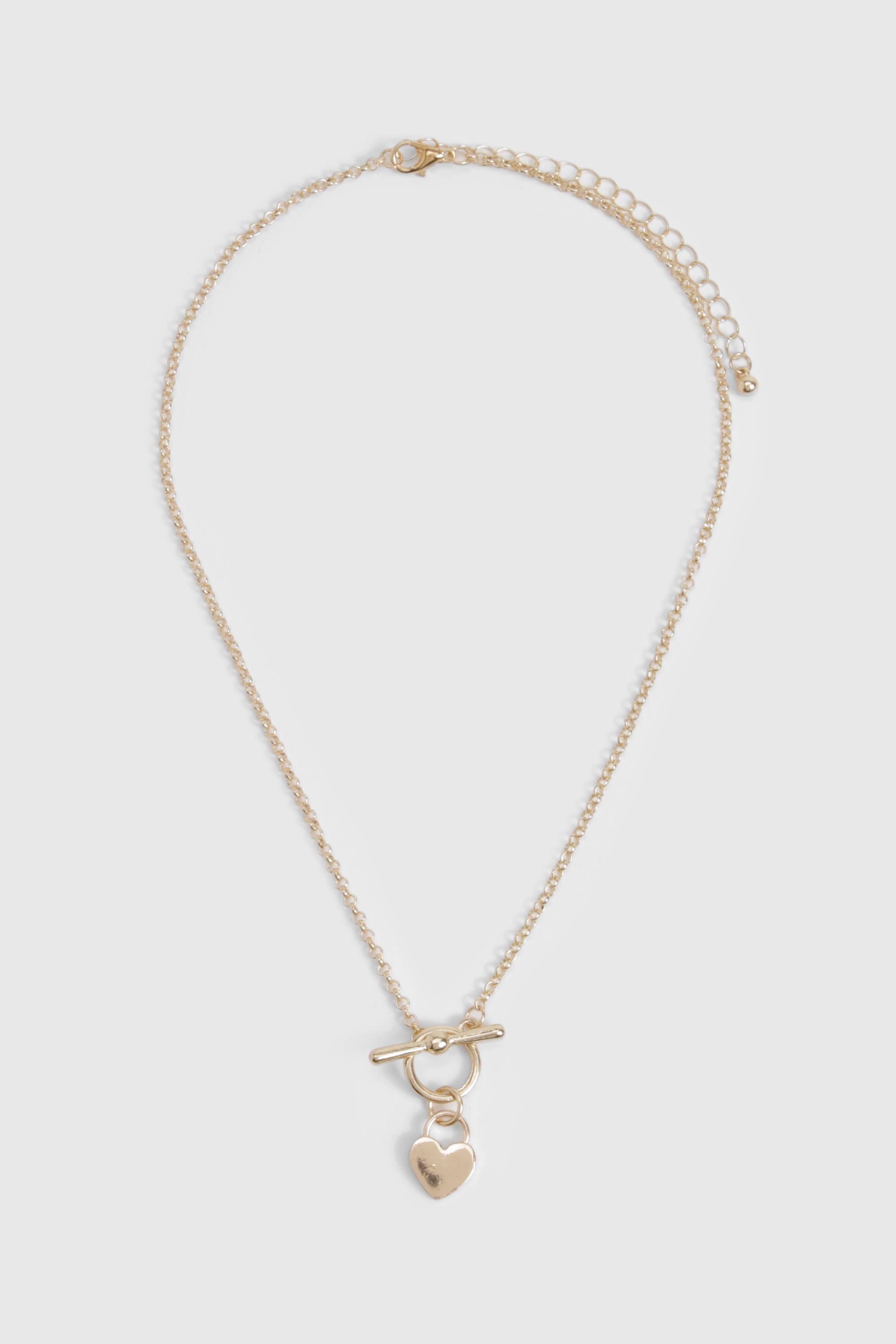 boohoo Collier T-Bar & Cœur