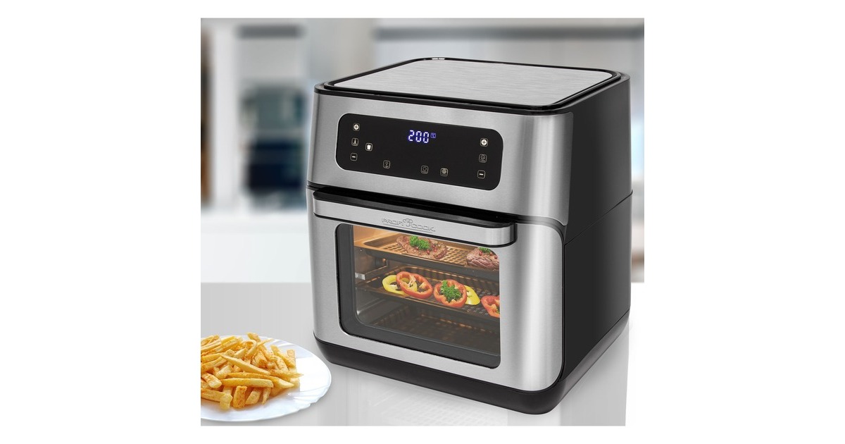 ProfiCookPC-FR 1200 H heteluchtfriteuse  (Roestvrij staal/zwart, 11 Liter)