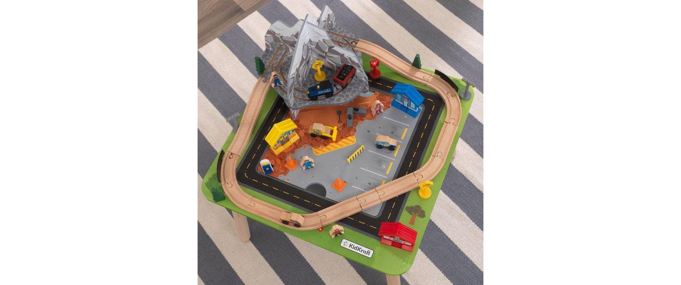 Eisenbahn Set «Felsiger Berg» 59.69 x 59.69 x 70.1 cmHohes Gebirge mit Strecken in Klein