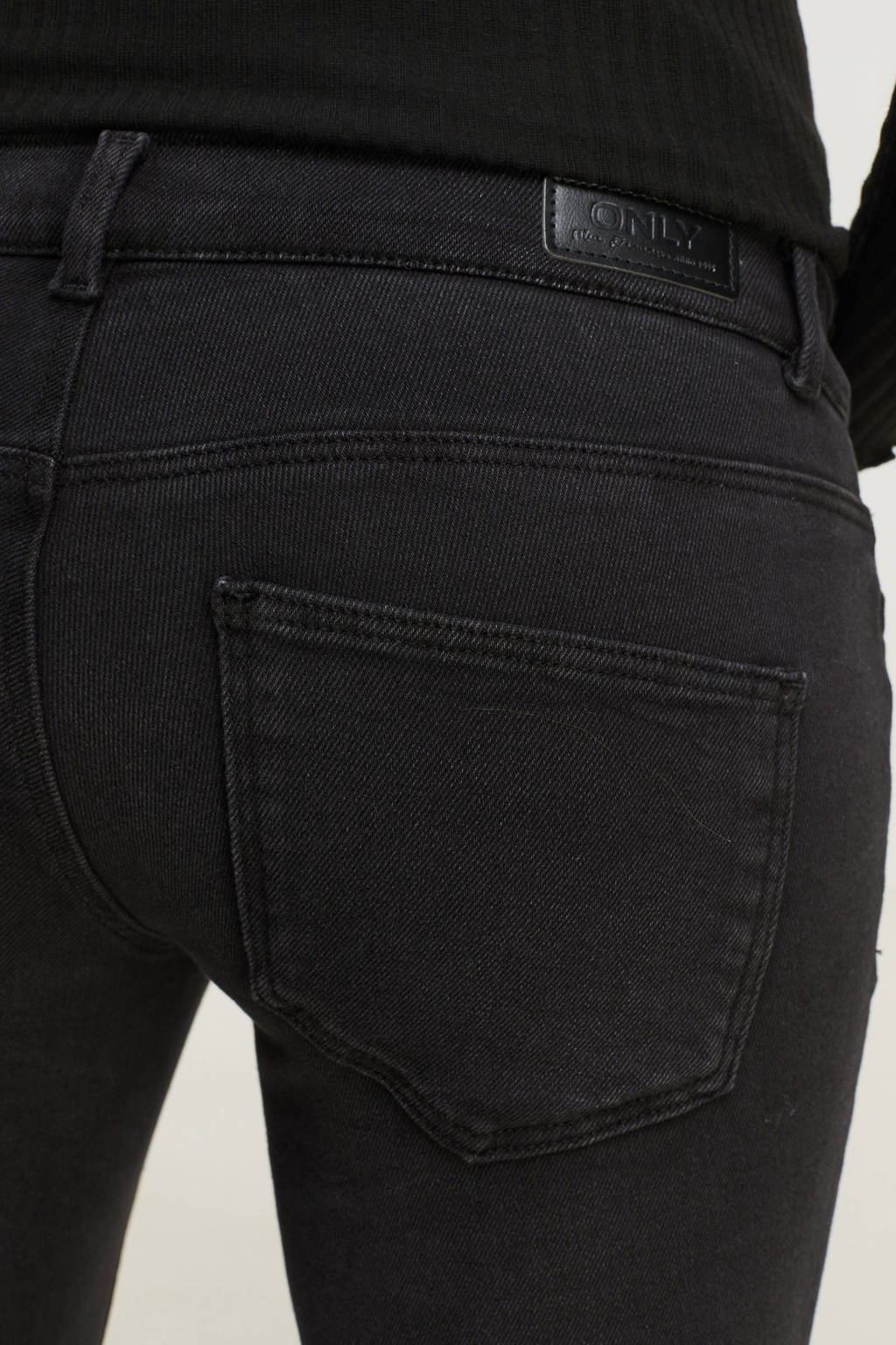 ONLY MATERNITY straight leg zwangerschapsjeans OLMCATWALK met katoen zwart