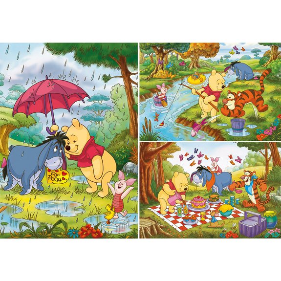 Puzzles SuperColor 3x48 pièces - Winnie the Pooh