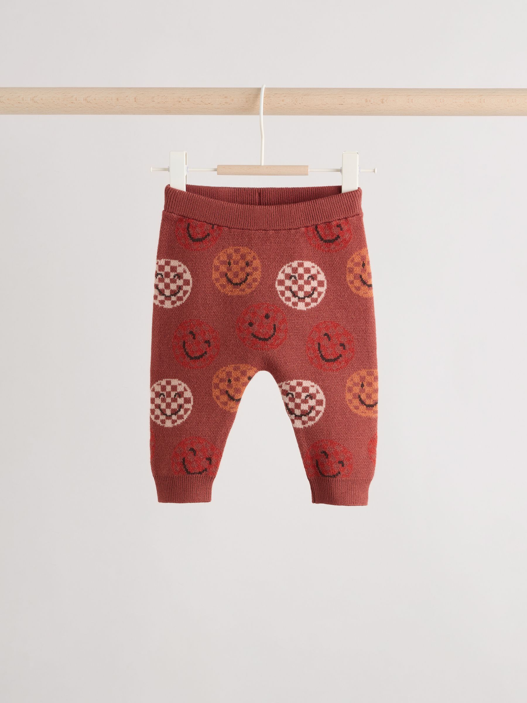 Roestbruin - Babyset van gebreide top en legging (0mnd-2jr)