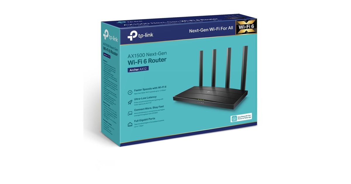 TP-LinkArcher AX12 router  (Zwart)
