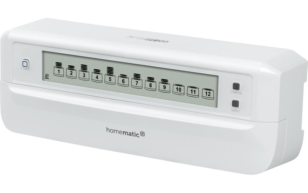 Smart Home Funk-Fussbodenheizungsaktor 24 V / 230 V 12-fach<br>Motorischer Fussbodenheizungsaktor zur Steuerung der Fussbodenheizung und Bodenheizung – HmIP-FALMOT-C12