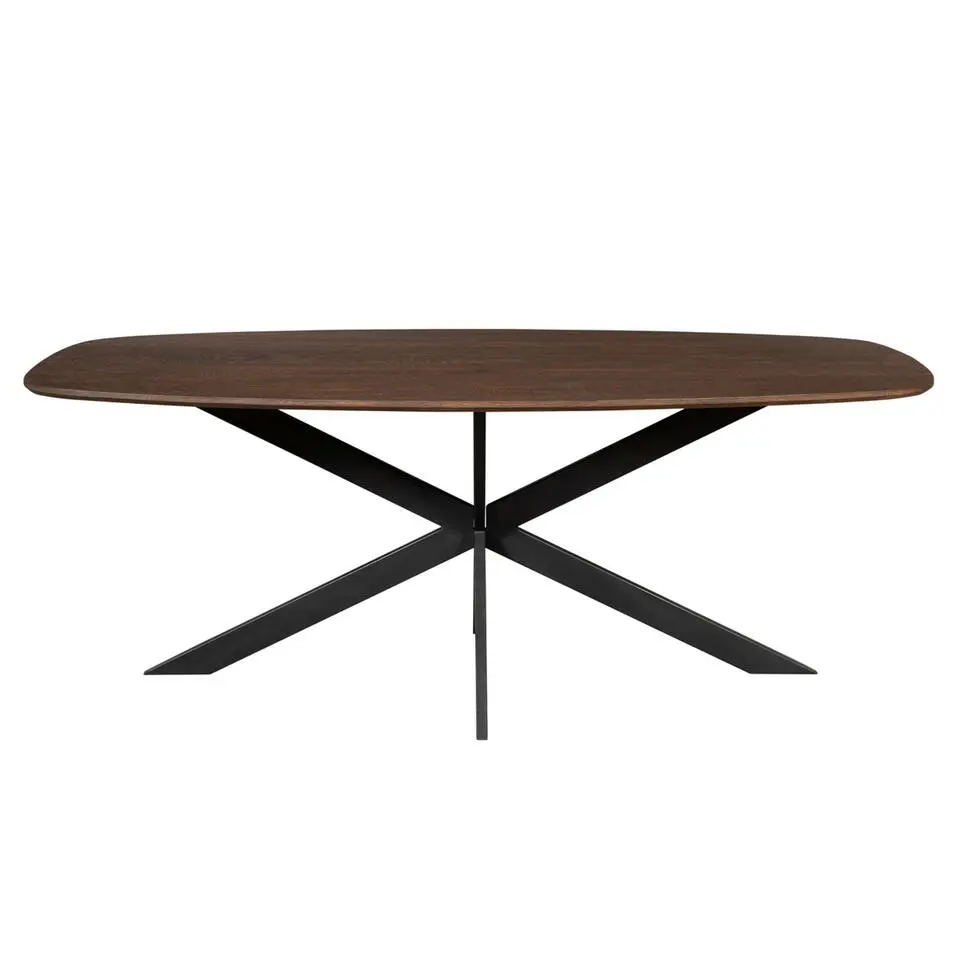 Eettafel Deens Ovaal Bruin Hout - 280x120x76cm - Ferris