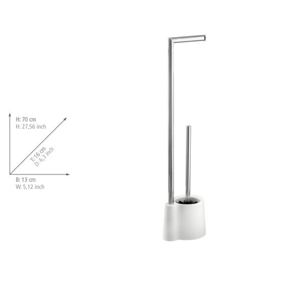Wenko Avola wc-boy RVS glanzend/wit