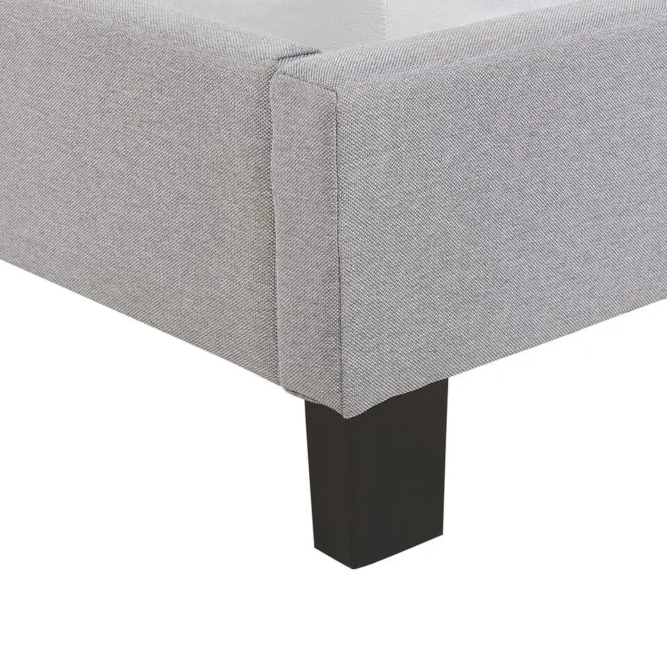 POITIERS - Tweepersoonsbed - Lichtgrijs - 140 x 200 cm - Polyester