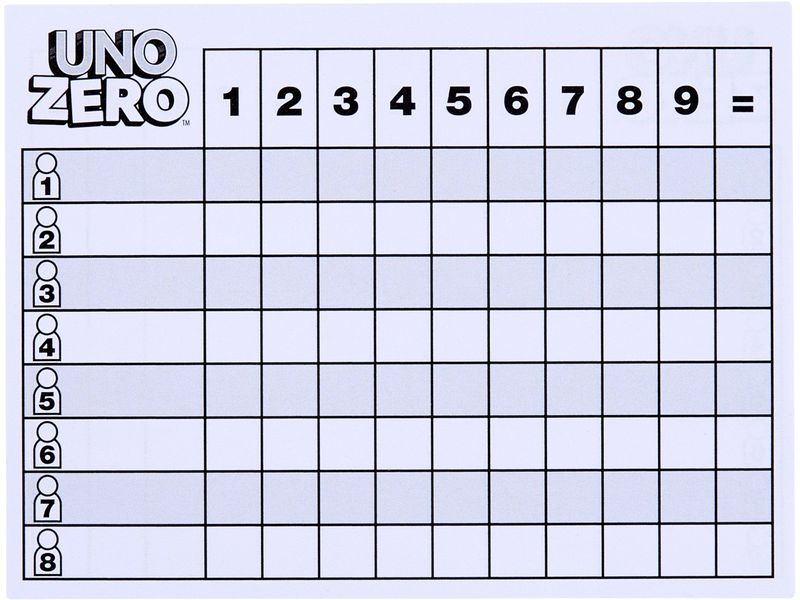 Mattel Spiele Kartenspiel UNO Zero Kartenspiel Kartenspiel für Kinder, Erwachsene und Familienabende