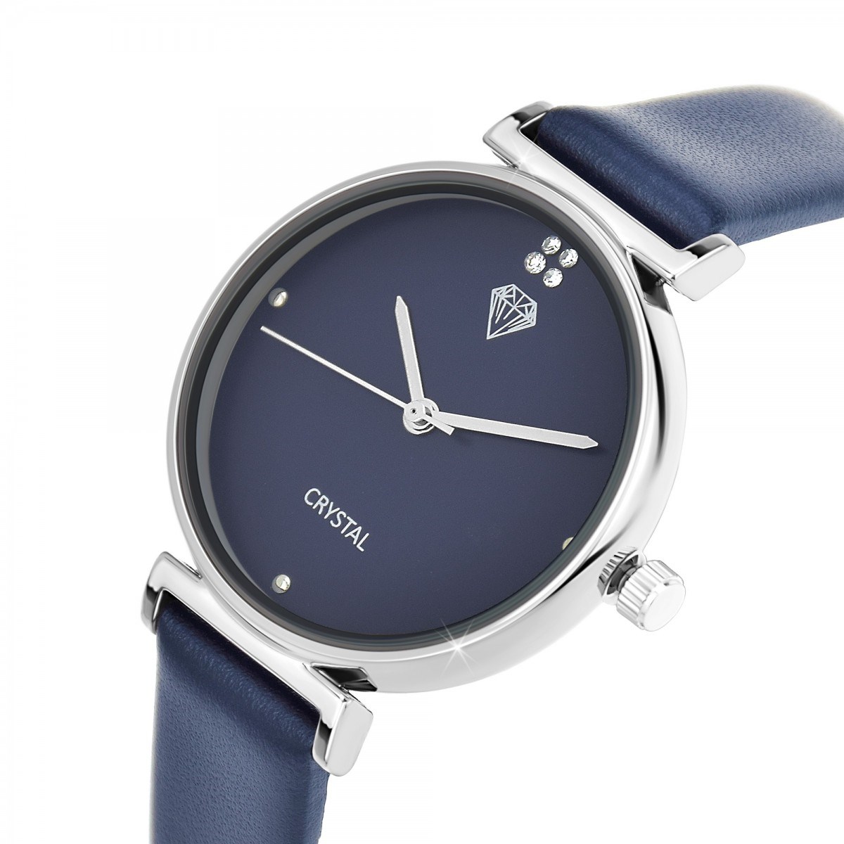 Montre élégante Izia SC Crystal ornée de 4 cristaux scintillants