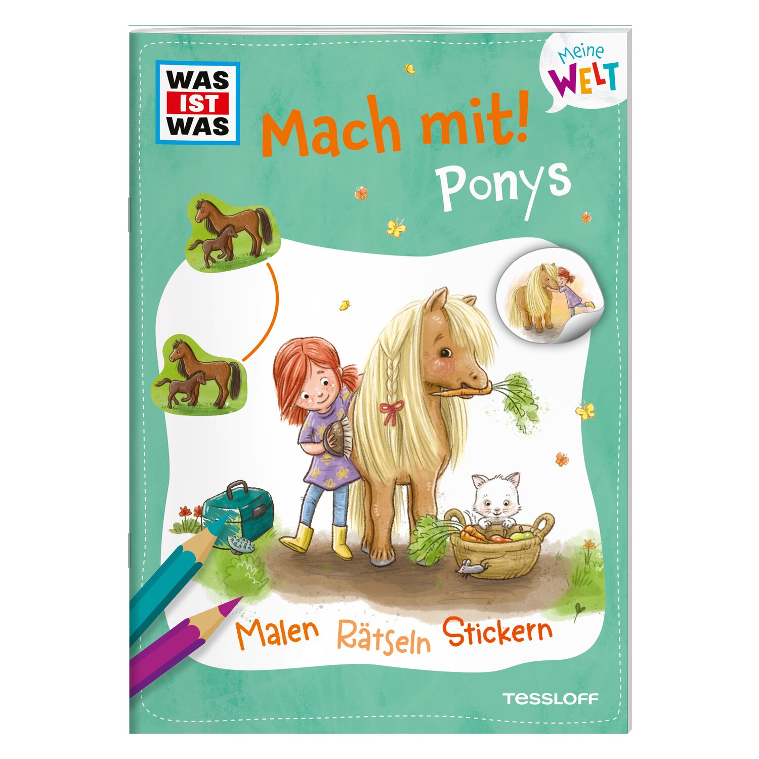 WAS IST WAS Meine Welt mach mit! Ponys - Malen, Rätseln, Stickern