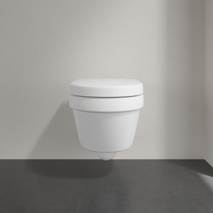 Villeroy & Boch Architectura compact randloos toilet CeramicPlus met AntiBac ovaal wit glans