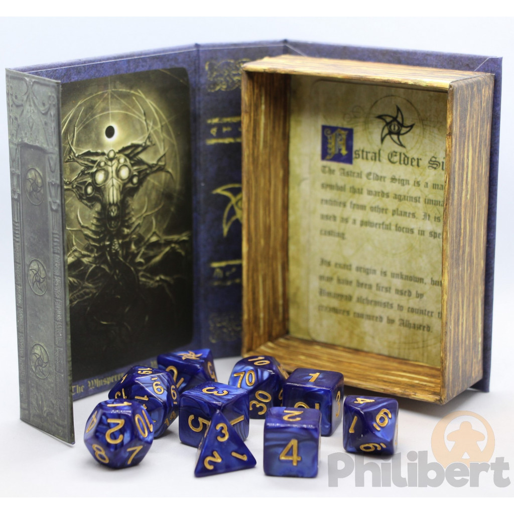 Set de 9 Dés JDR Elder Dice: Astral Elder Sign (Blue)