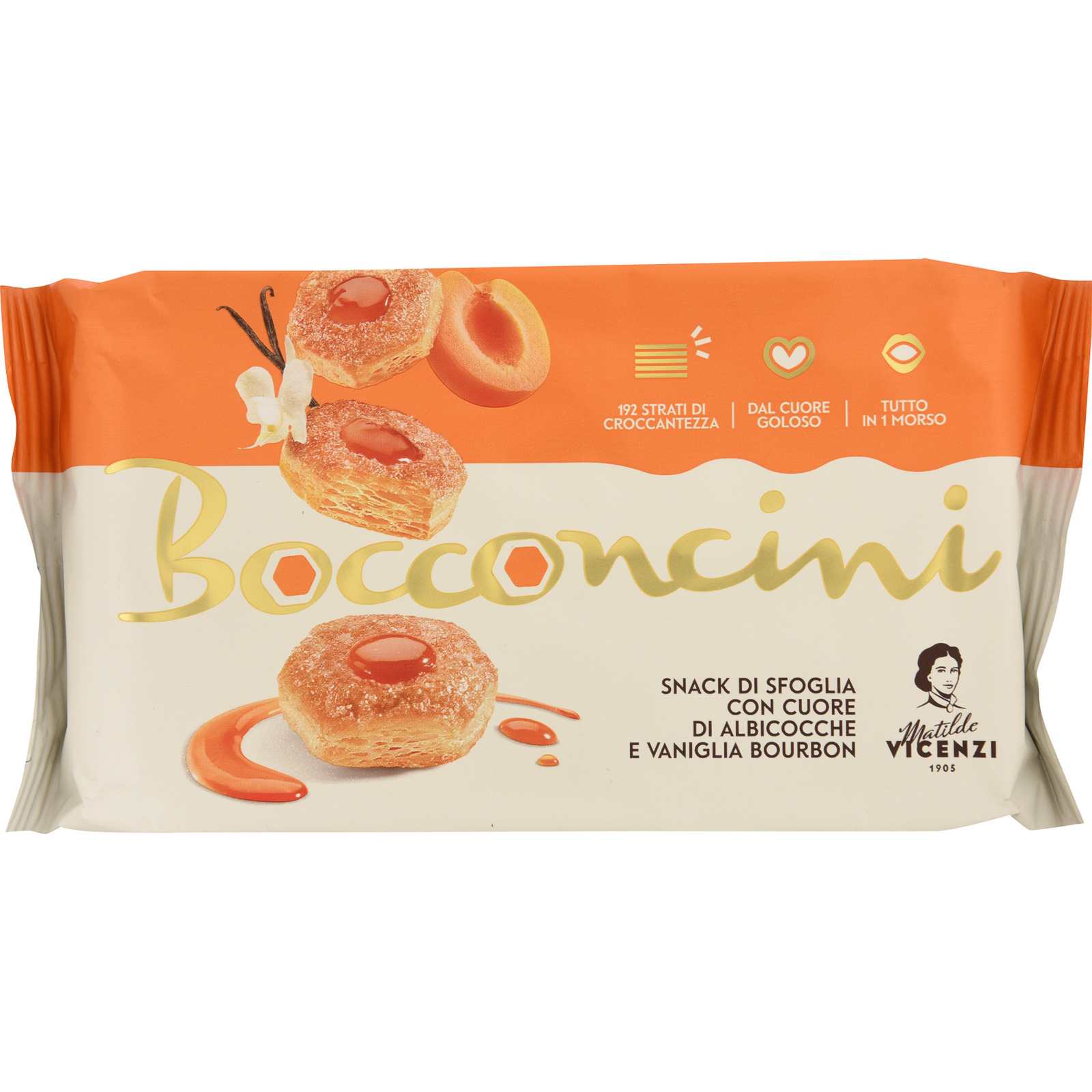 Matilde Vicenzi Bocconicini Aprikose und Vanille Herz 100 g