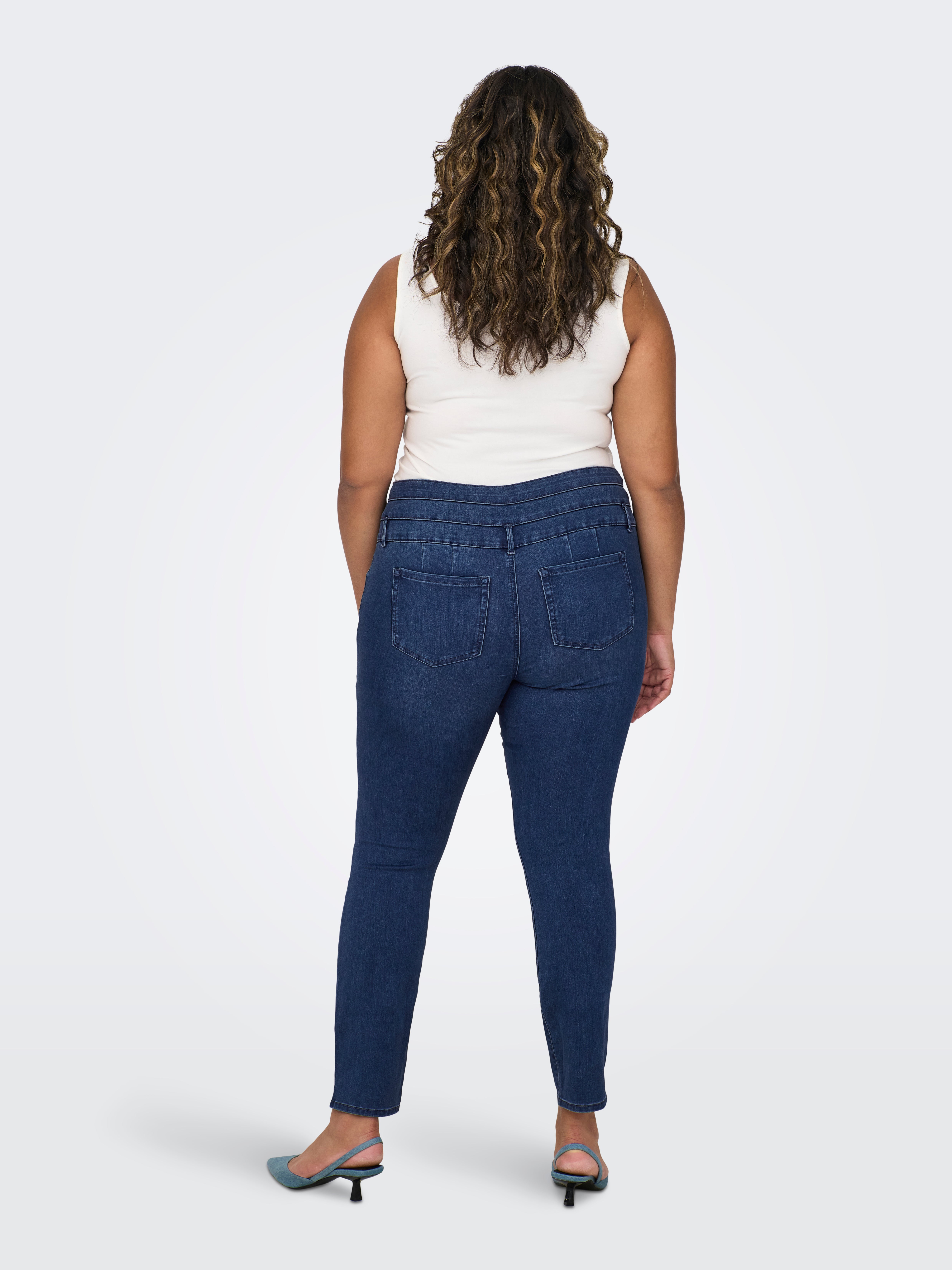 CARAUGUSTA Hohe Taille Skinny Fit Jeans Medium Blue Denim