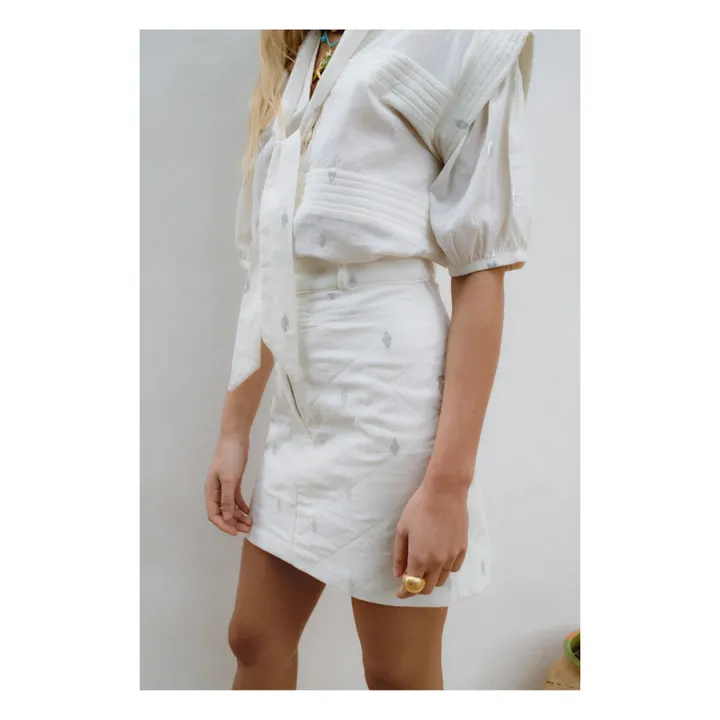 JoSephine Blouse Noeud Mojito Métallisée | Ecru