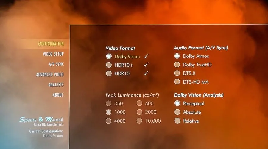 Spears & Munsil Ultra HD Benchmark Disques de réglage/rodage