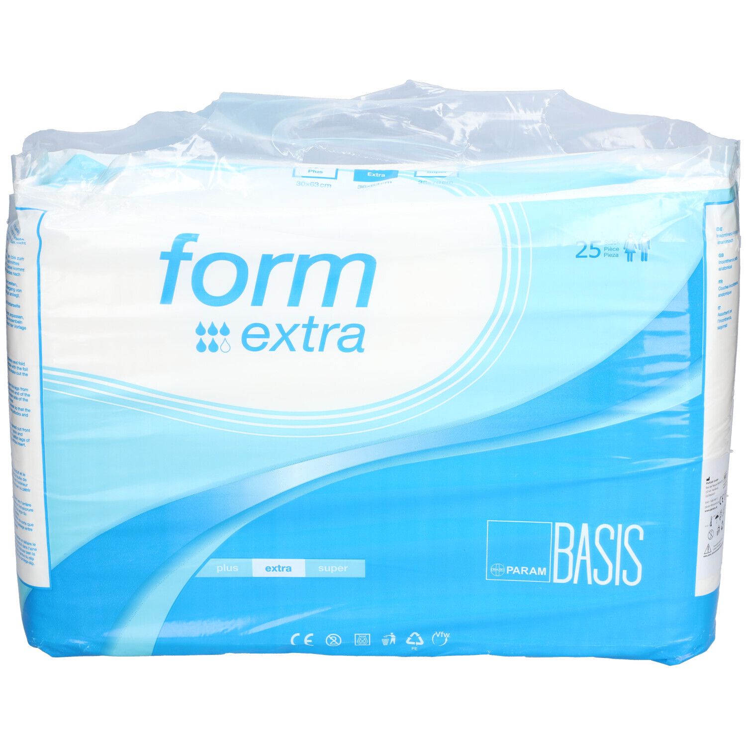 PARAM BASIS Form anatomische Inkontinenzvorlagen extra
