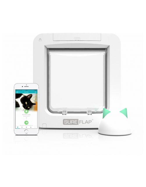 Sureflap Microchip Huisdierluik Connect Bundel - Kattenluik - Wit