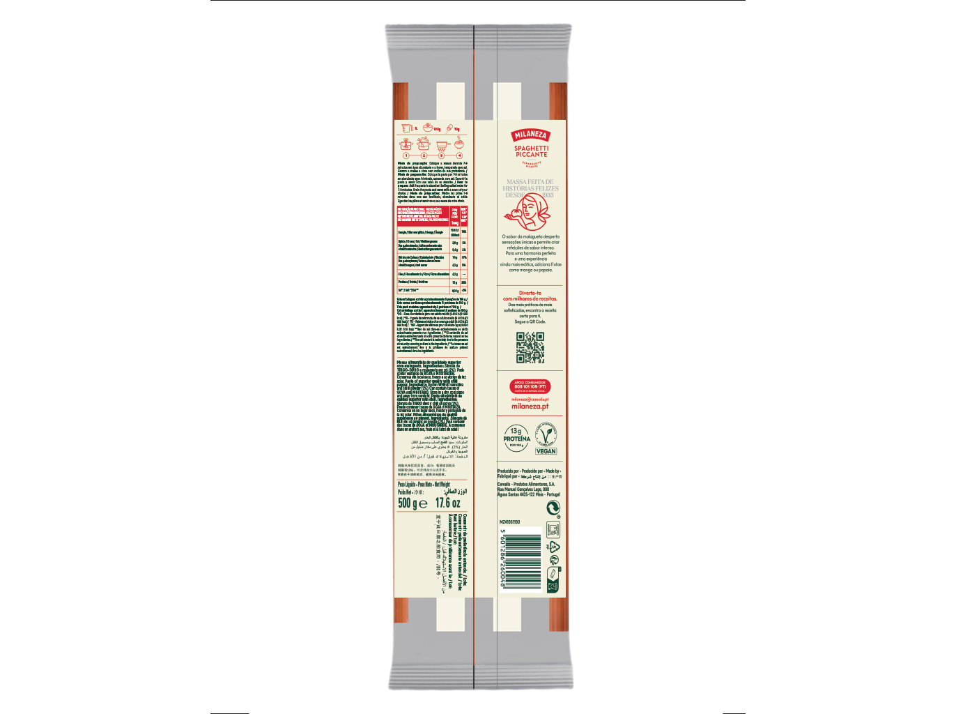 MASSA MILANEZA SPAGHETTI PICCANTE 500G