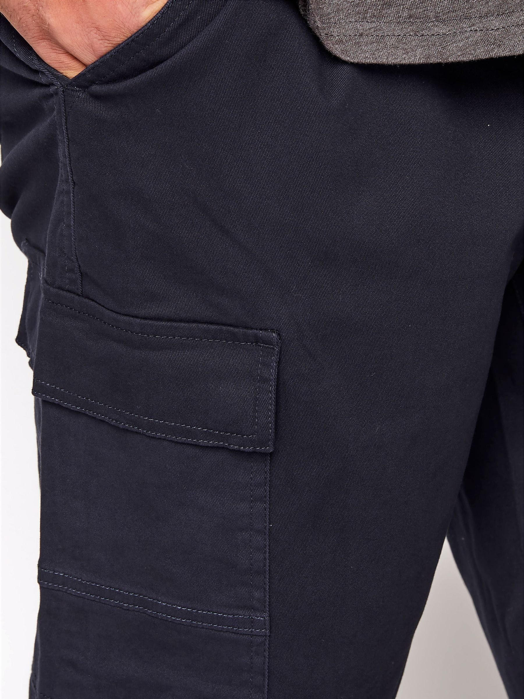 Blauw - Badrhino - Big & Tall - Cargoshort met stretch