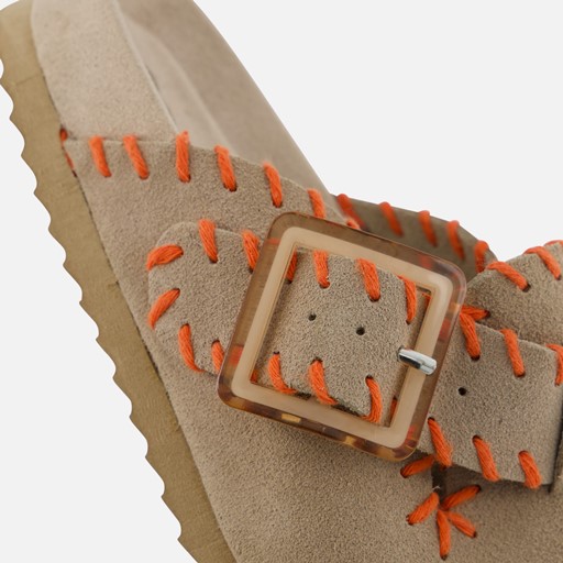 Colors of California Sandalen taupe Suede