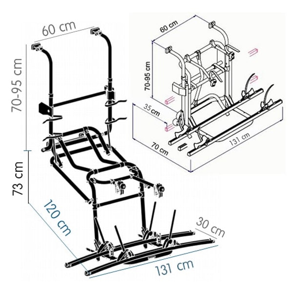 Porte-vélos télescopique Lift V16 Motorisé THULE