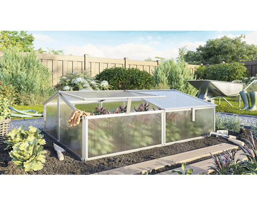 Kweekkas Vitavia Gaia 2x 120x100x26/39 cm aluminium