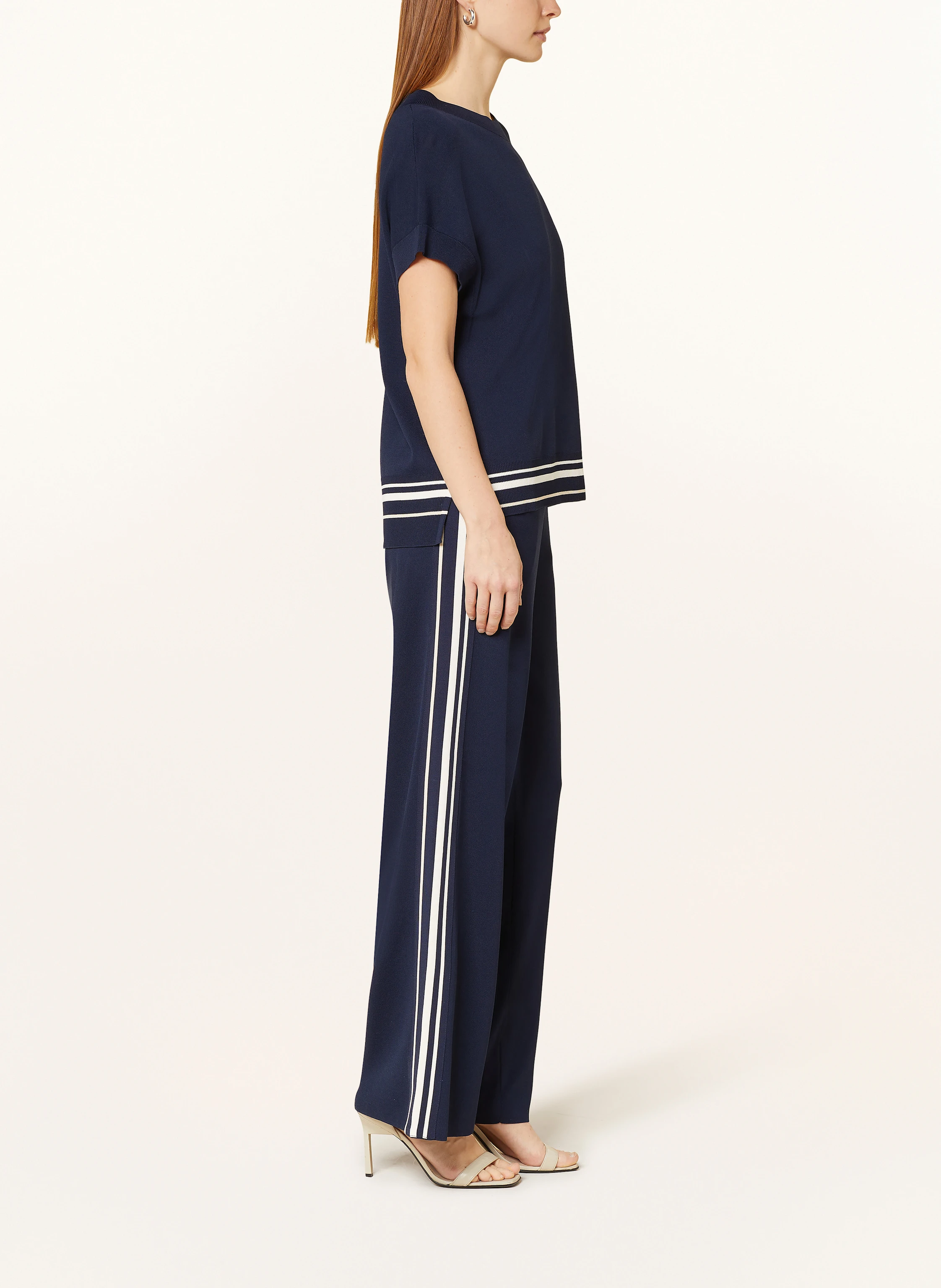ELENA MIRO Track Pants mit Galonstreifen