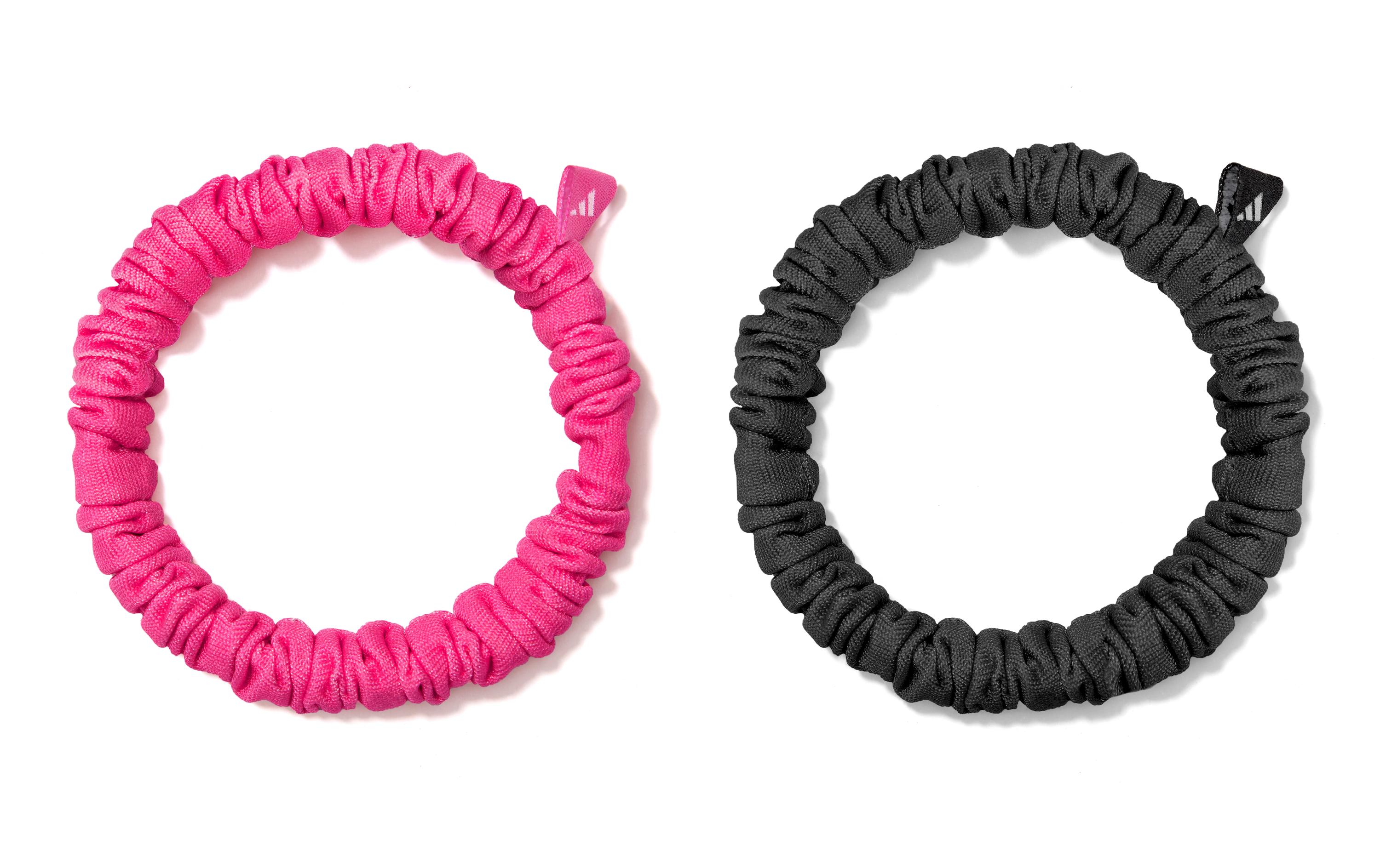Hair Scrunchies Schwarz und Lucid PinkHaargummis