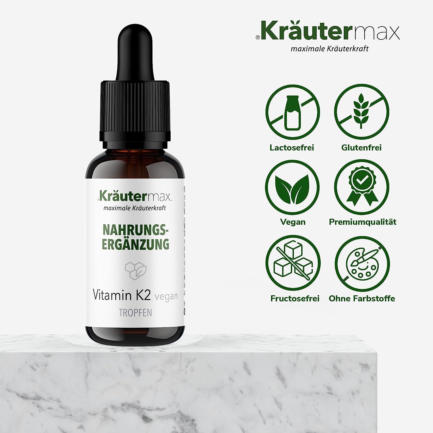 Kräutermax Vitamin K2 (all-trans MK-7) vegan Tropfen