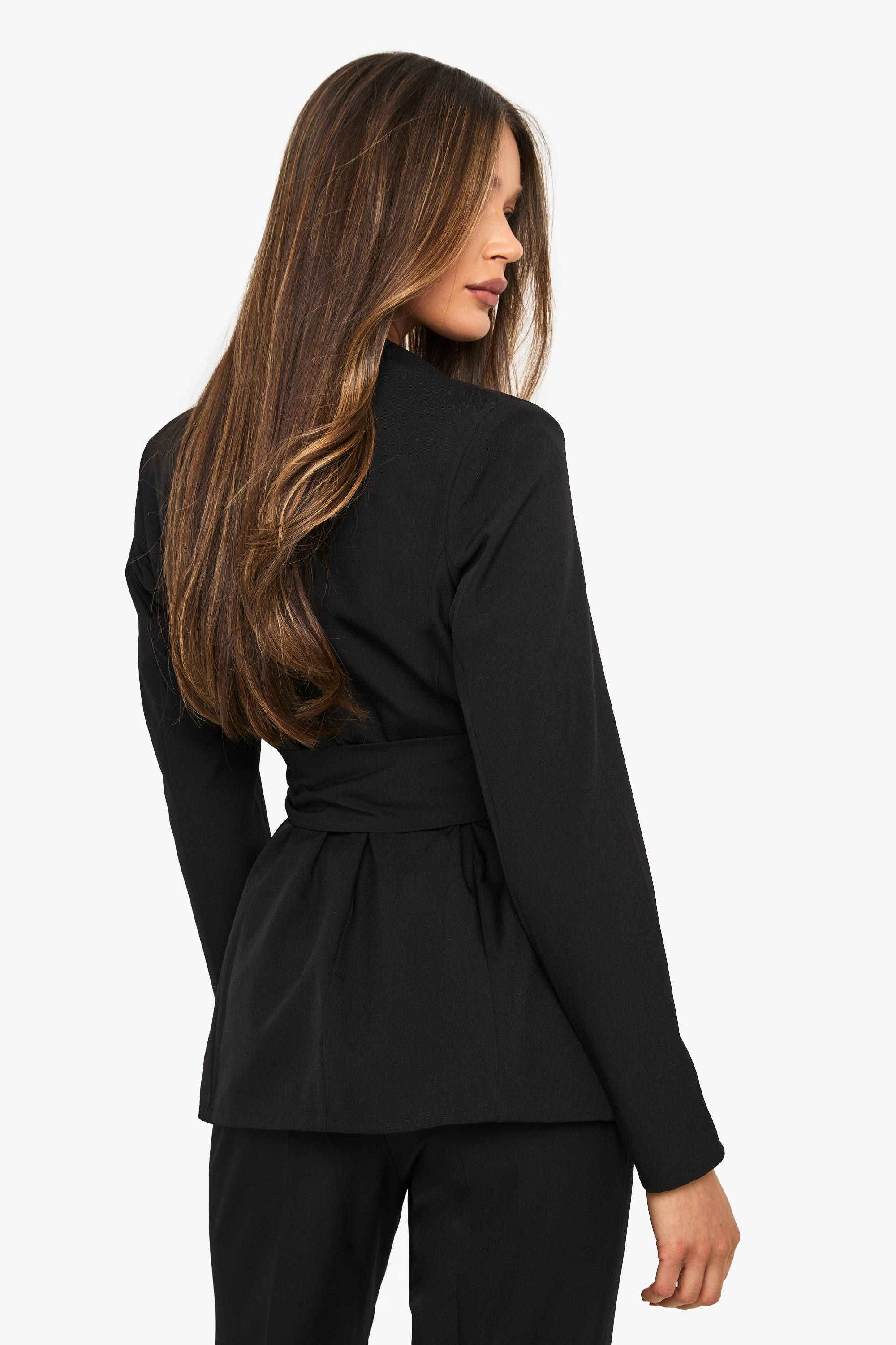 boohoo Obi Tie Waist Blazer