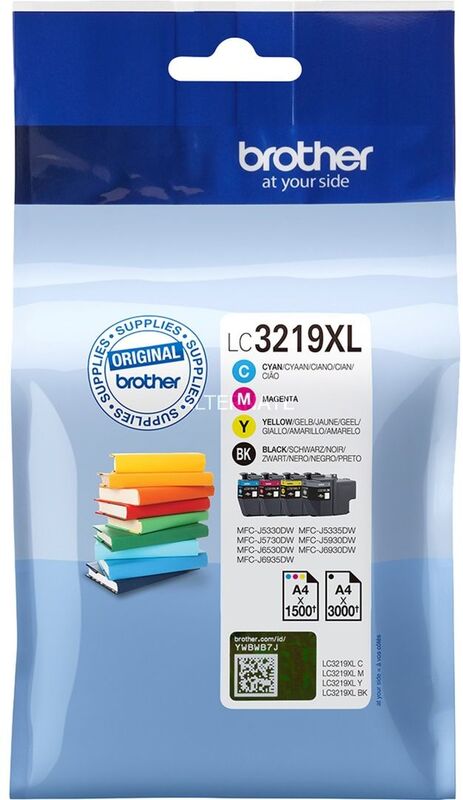 Brother LC-3219XL Tintenpatronen Multipack, cyan, gelb, magenta, schwarz