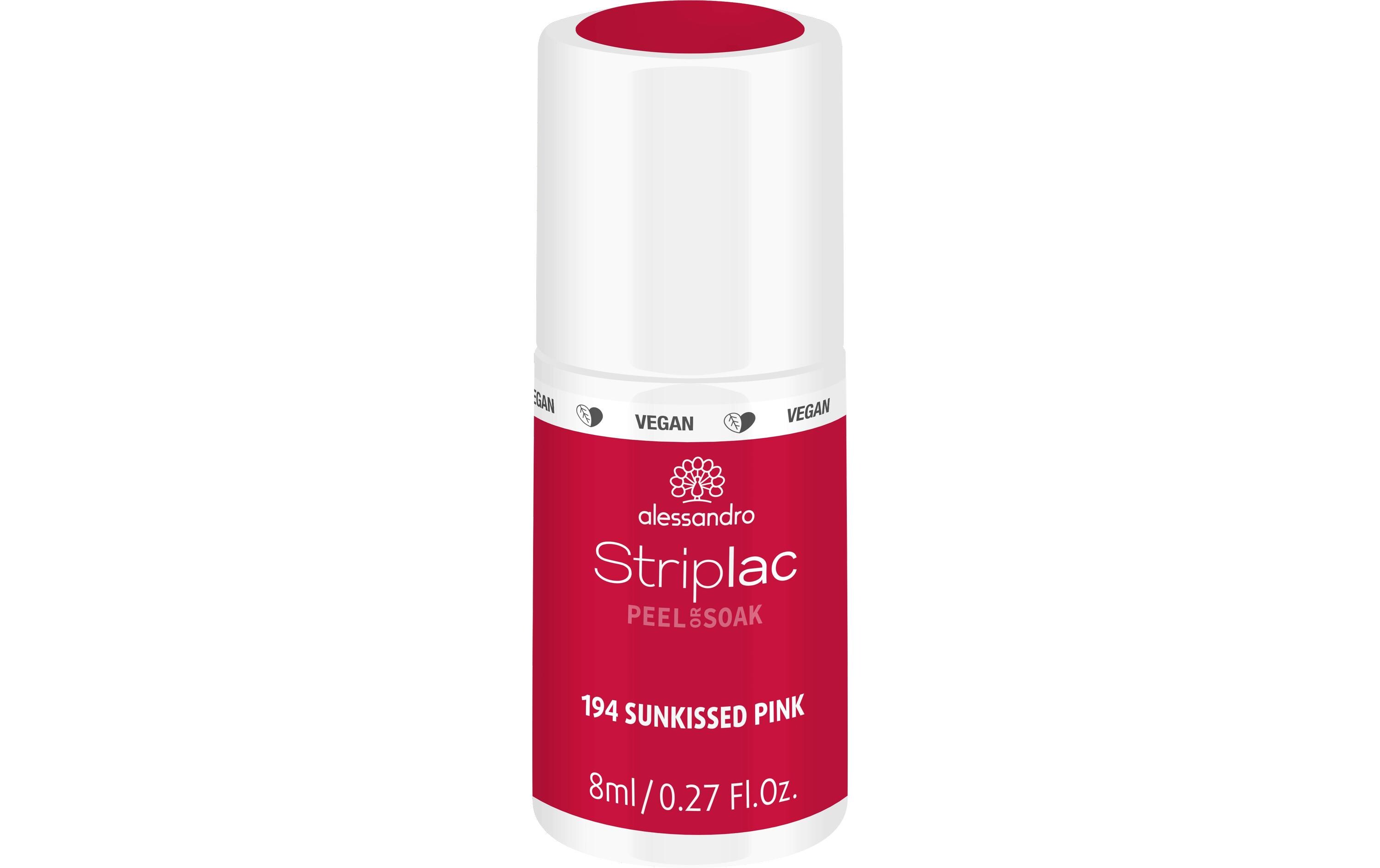 Nagellack Striplac 194 Sunkissed PinkKratz- und splitterfester UV-Nagellack