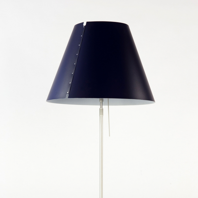 Luceplan Costanza tafellamp telescopisch met dimmer aluminium/wit