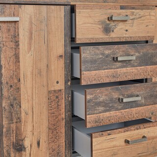Sideboard Cardiff Used Style Dark ca. 179 x 88 x 44 cm