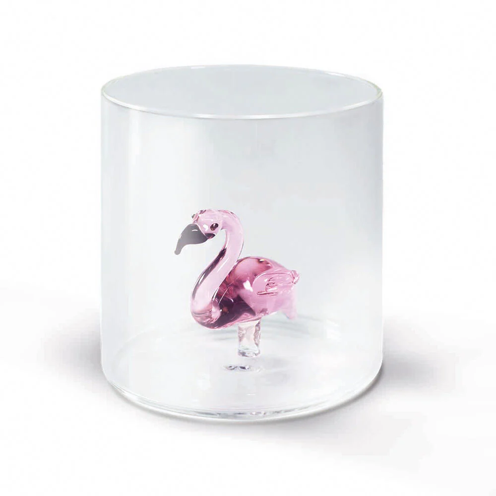 WD lifestyle  Borosilicate Glas, Flamingo - 250 ml.