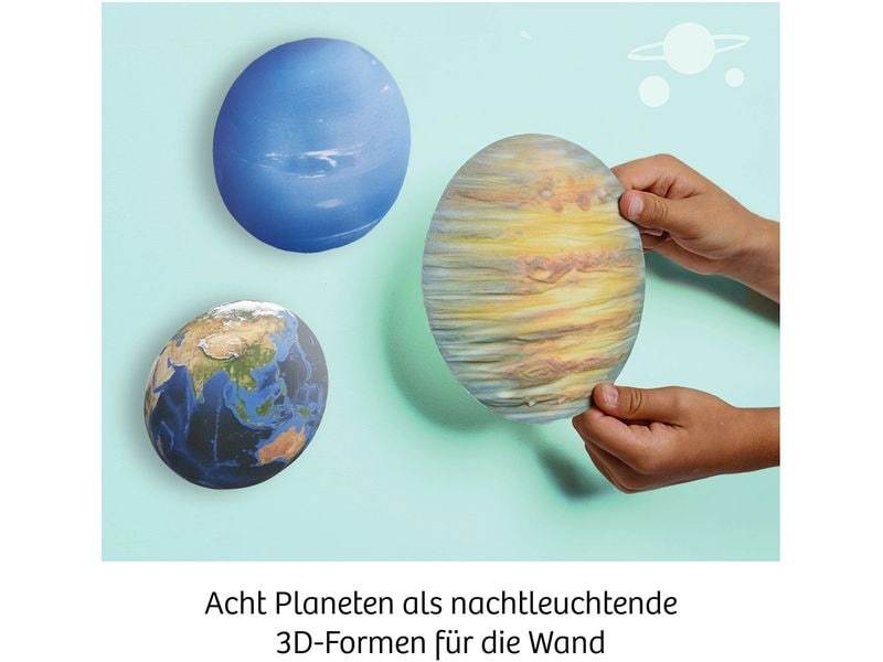 Kosmos Experimentierkasten Nachtleuchtende Planeten Wandsticker in 3D